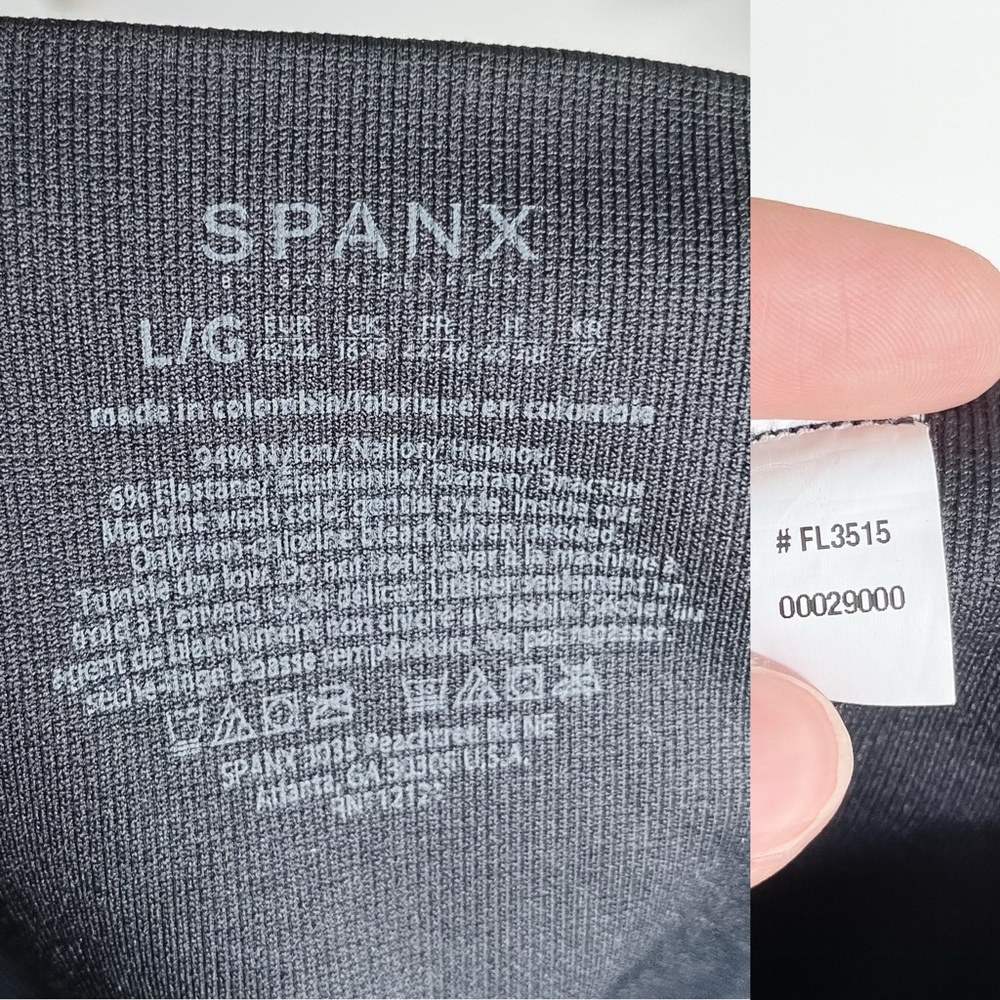 Spanx Look At Me Now Seamless Leggings Black Camo Women’s Large - Picture 10 of 12